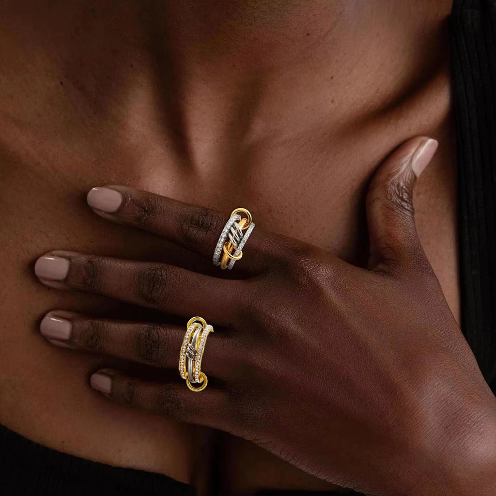 18K Gold Plated Stackable Rings -  Statement Jewelry 