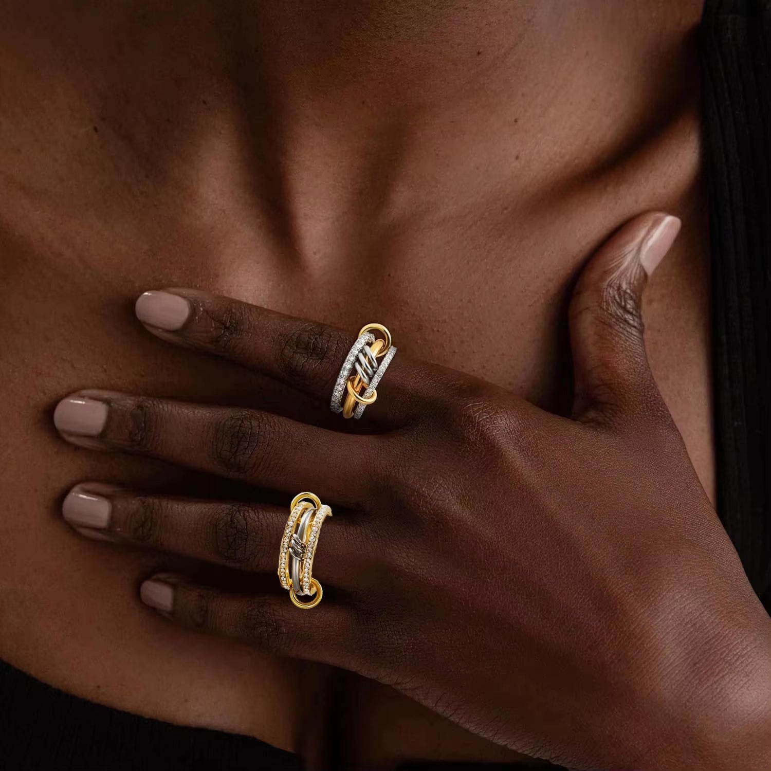 18K Gold Plated Stackable Rings -  Statement Jewelry 